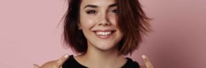 Girl with heavy tooth wear