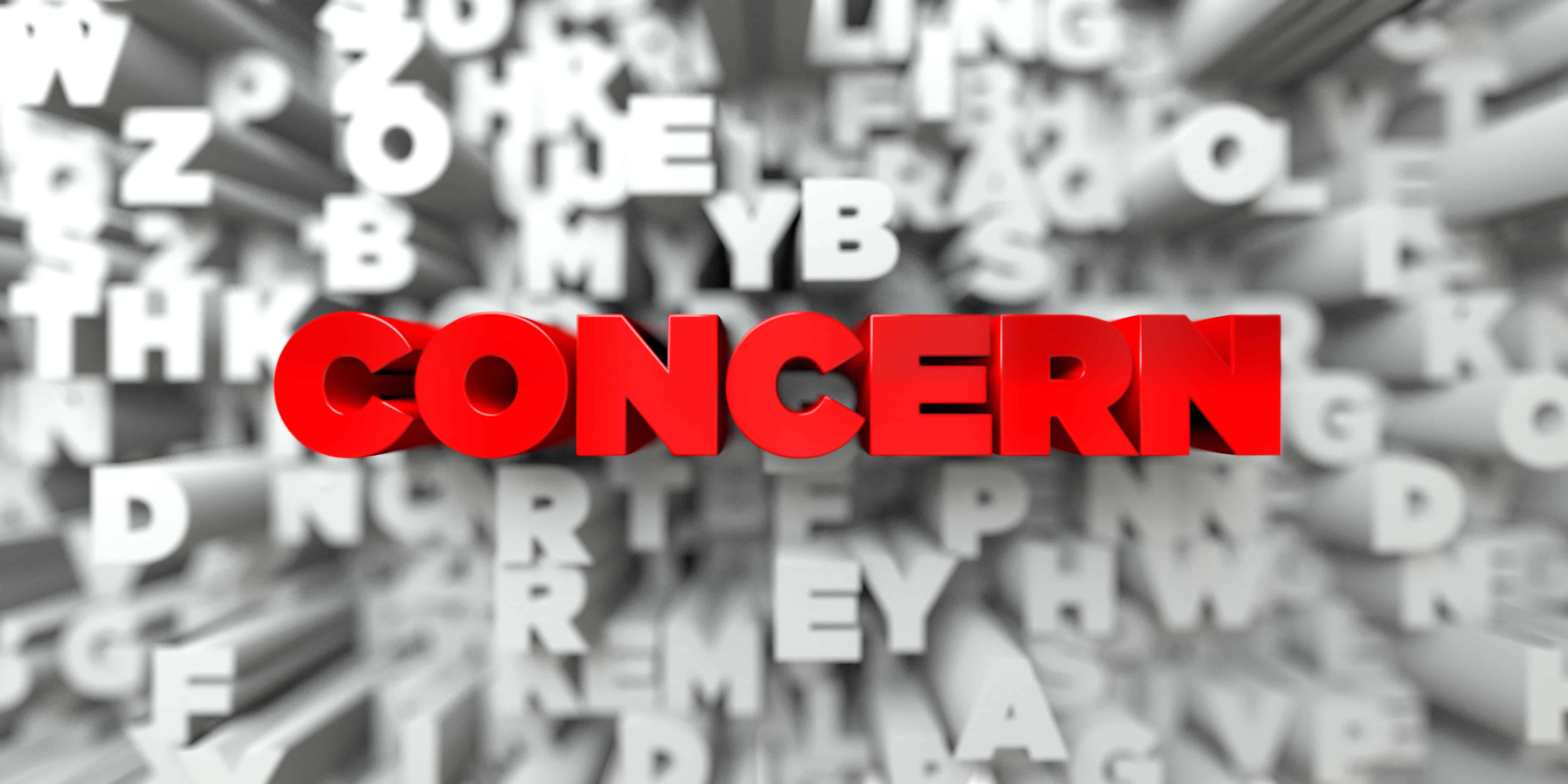 concern-3d-stock-image-of-red-text-on-white-background